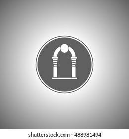 Abstract illustration - arch silhouette. Arch icon.