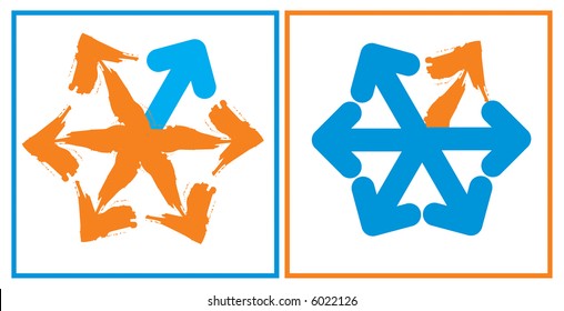 Abstract illustration with arrows