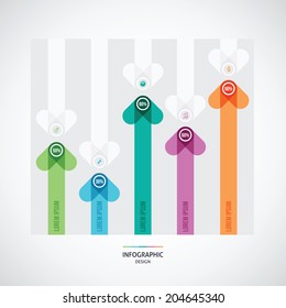 abstract illustration with arrows can be used for workflow layou