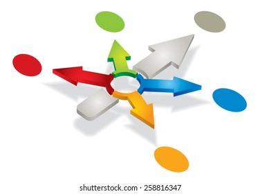 Abstract illustration with arrows, design for your presentations