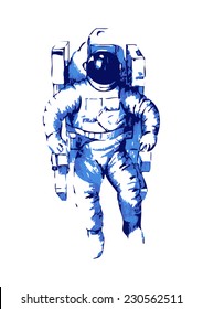 Abstract illustration of an astronaut 