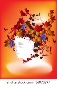 Abstract illustration of autumn in vector format