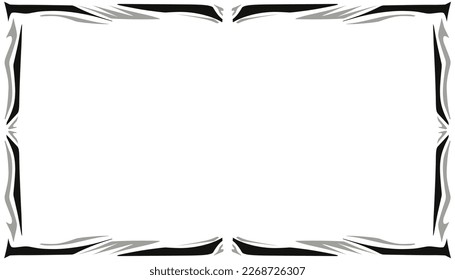 Abstract illustration background with black and white pattern frame. Perfect for website wallpapers, invitation cards, greeting cards, posters