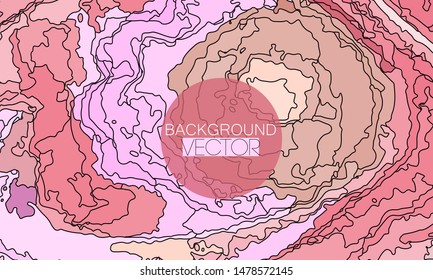 Abstract illustration background with bright elements and black outline around elements.