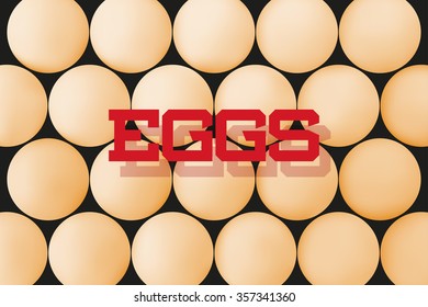 Abstract Illustration background with brown balls or eggs.