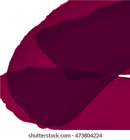 Abstract illustration background with brush texture, grunge style, watercolor elements and hand drawn brushstrokes, pink violet colors isolated on white, vector eps 10