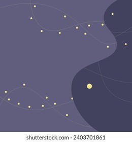 Abstract Illustration Background Garlands And Christmas Tree Vector Design