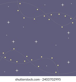 Abstract Illustration Background Garlands Stars Tree Vector Design