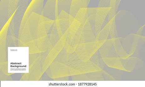 Fondo de ilustración abstracta. Ornamento geométrico lineal. Paleta amarilla y gris de 2021. Textura creativa y elegante. Vector EPS10.