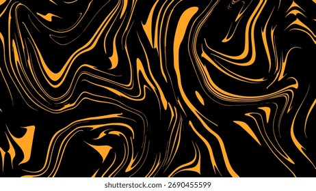FONDO ABSTRACTAS DE LA ILUSTRACIÓN TEXTURA MÁRMOL LIQUIFY PSICODÉLICO NEGRO COLOR NARANJA ILUSIÓN ÓPTICA VECTOR DE DISEÑO 