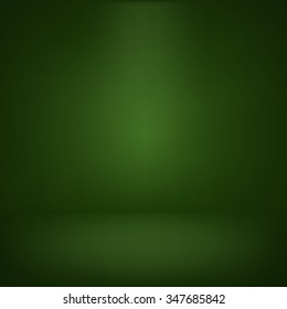 abstract illustration background texture of green wall, flat floor in empty room.eps 10
