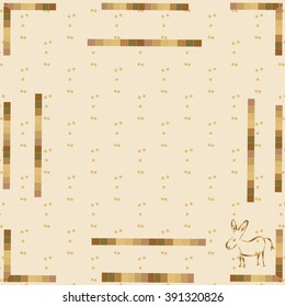 abstract illustration for backgrounds soft beige tones little donkey vector