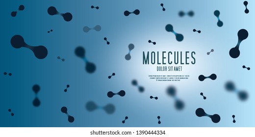 Abstract illustration of bacteria. Template for science book or brochure design 