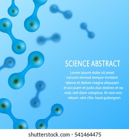 Abstract illustration of  bacteria. Template for science book or brochure design