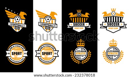 abstract illustration of badges set of logos, labels, concept ideas for sports clubs , college team