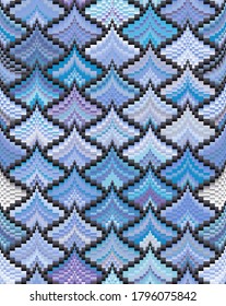 Abstract illustration based on weaving bargello