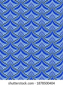 Abstract illustration based on weaving bargello