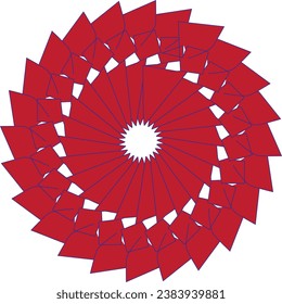 abstract illustration of beautiful and unique red circle as industrial tool in white and clear background