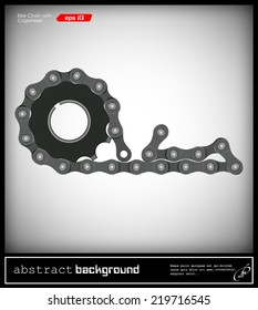 Abstract illustration bike chain