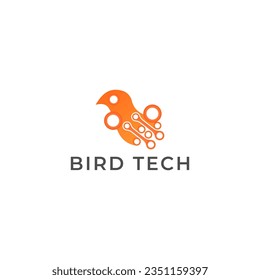 ABSTRACT ILLUSTRATION BIRD TECH COLORFUL LOGO ICON TEMPLATE DESIGN ELEMENT VECTOR FOR YOUR BUSINESS