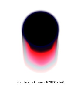 Abstract illustration of black blurry circle.