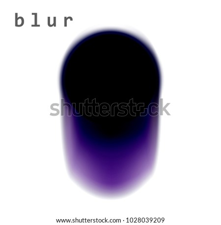 Abstract illustration of black blurry circle with violet stain.