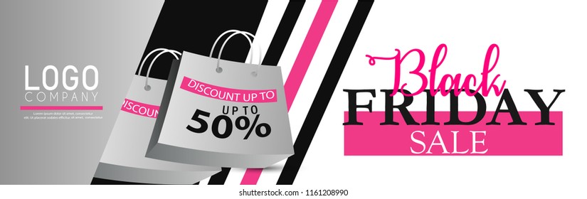 Abstract illustration for Black Friday Sale, banner with  creative design illustration.