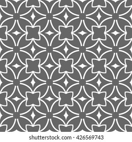 Abstract illustration , black and white geometrical seamless pattern