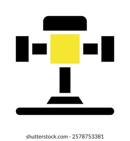 Abstract Illustration of a Black and Yellow Object