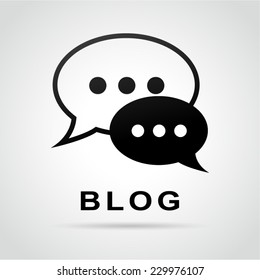 abstract illustration of blog speech bubbles concept