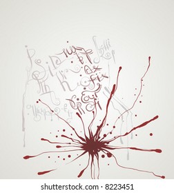 Abstract illustration with blood for background.