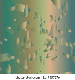 Abstract illustration with Blue and golden Confetti on a Pastel Background. Vector Placer from the circles. Pastel design. Abstract Bright Pattern for cards,banners,print. A Scattering of Confetti