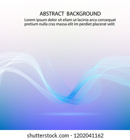 
Abstract illustration of blue vector water lines, motion of a wave curve. Smoke design