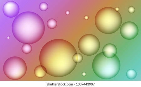 Abstract illustration with blurred drops. For elegant pattern cover book. Bright Gradient Color Vector illustration