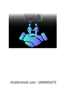 Abstract to illustration a businessman making deal an agreement . Handshake. Logo  type. 