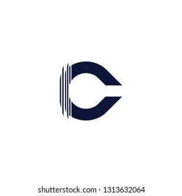 ABSTRACT ILLUSTRATION C LINE SIMPLE FLAT LOGO ICON TEMPLATE DESIGN VECTOR MODERN FOR YOUR BUSINESS
