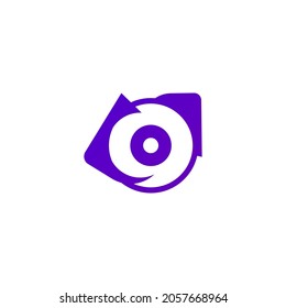 ABSTRACT ILLUSTRATION CAMERA LENS LOGO DESIGN VECTOR GOOD FOR APPLICATION CAMERA, PHOTO