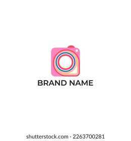CÁMARA DE ILUSTRACIÓN ABSTRACTA. VECTOR DE DISEÑO DE ICONOS DE LOGOTIPO DE LENS CONJUNTO BUENO PARA LA CÁMARA DE APLICACIÓN, FOTO
