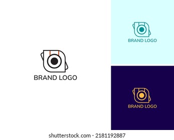 CÁMARA DE ILUSTRACIÓN ABSTRACTA. VECTOR DE DISEÑO DE LOGOTIPO DE LENTES CUADRADOS CONJUNTO BUENO PARA LA CÁMARA DE APLICACIÓN, FOTO