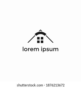 ABSTRACT ILLUSTRATION CAMP, LODING SIMPLE LOGO DESIGN VECTOR