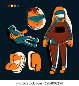 Abstract illustration car flat design