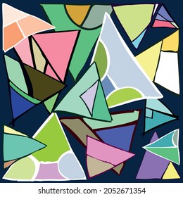 abstract illustration in cartoon style with triangles illustration