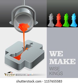 Abstract illustration of casting kings and leaders