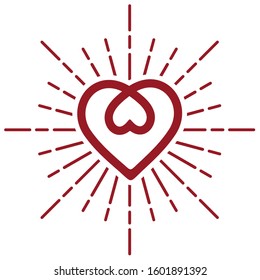 Abstract illustration of a chic love design