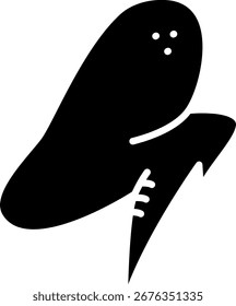 Abstract Illustration of Chicken Wing with Lightning Bolt