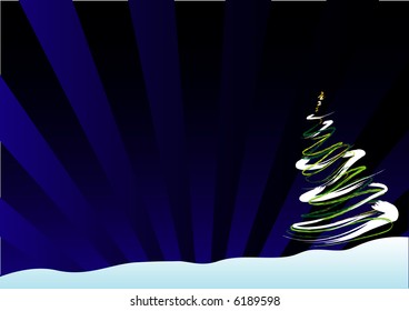 Abstract illustration of a christmas tree