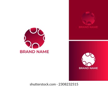 ABSTRACT ILLUSTRATION CIRCLE  GRADIENT COLOR SIMPLE MINIMALIST TECH LOGO ICON MODERN SIMPLE TEMPLATE DESIGN VECTOR