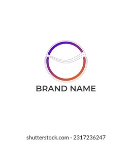 ABSTRACT ILLUSTRATION CIRCLE GRADIENT COLOR, TECH LOGO ICON MODERN SIMPLE TEMPLATE DESIGN VECTOR