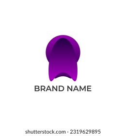 ABSTRACT ILLUSTRATION CIRCLE GRADIENT COLOR, TECH LOGO ICON MODERN SIMPLE TEMPLATE DESIGN VECTOR