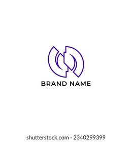 ABSTRACT ILLUSTRATION CIRCLE GRADIENT COLOR, TECH LOGO ICON MODERN SIMPLE TEMPLATE DESIGN VECTOR